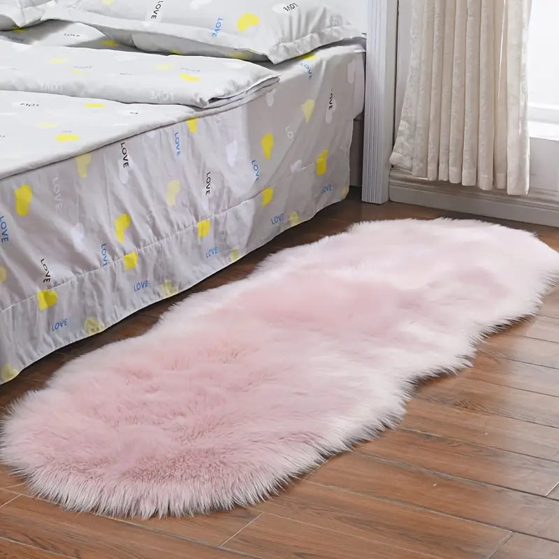 Soft Geometric Plush Area Rug with Non-Slip Backing