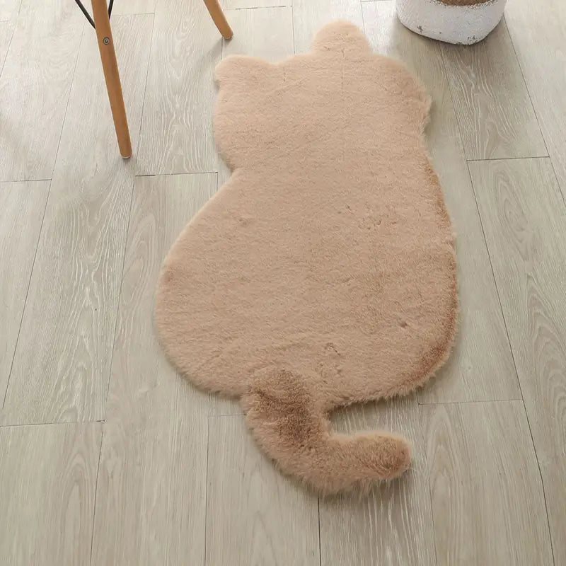 Cute Animal Shaped Fuzzy Plush Area Rug for Home Decor