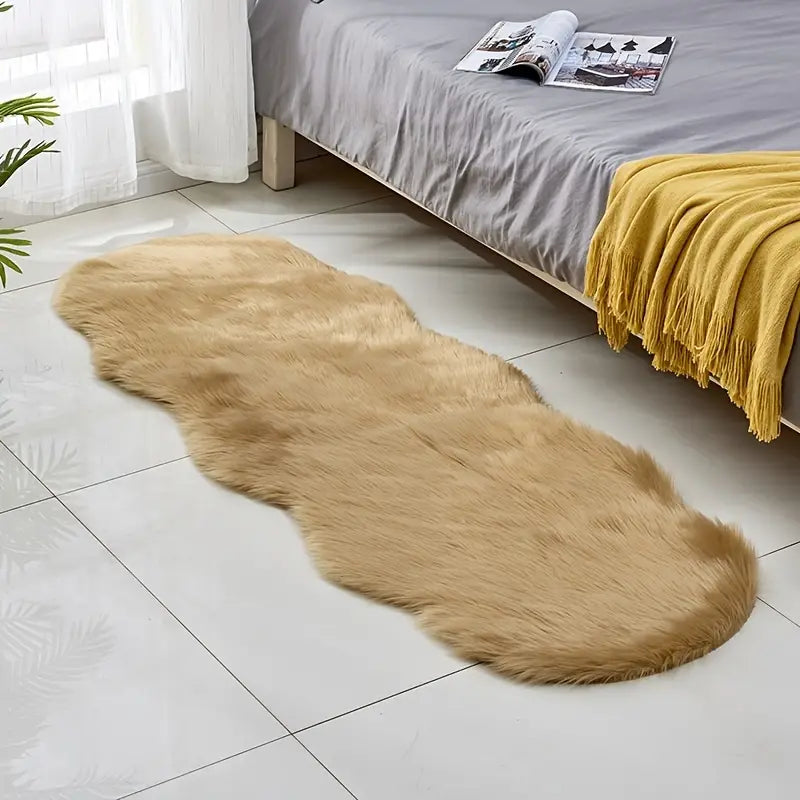 Soft Geometric Plush Area Rug with Non-Slip Backing