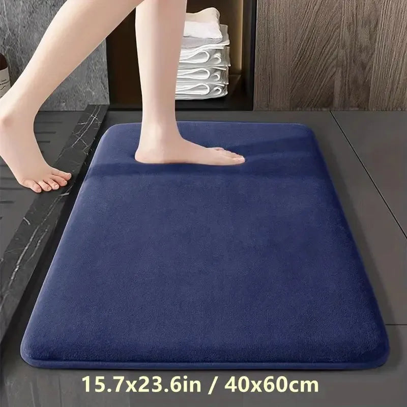 Solid Color Non-Slip Bathroom & Entrance Floor Mat