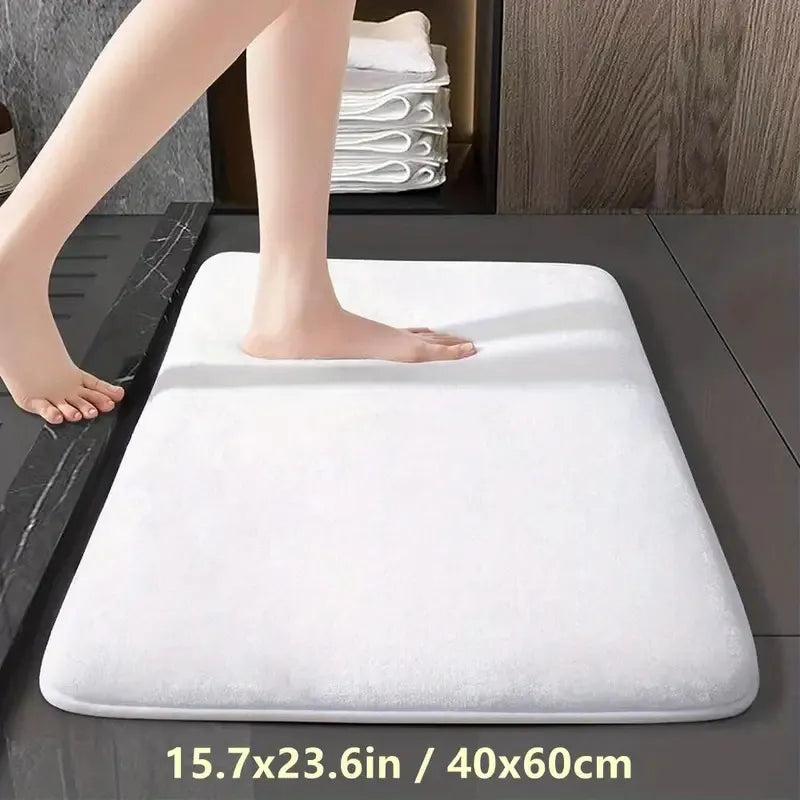 Solid Color Non-Slip Bathroom & Entrance Floor Mat