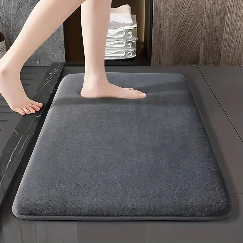 Solid Color Non-Slip Bathroom & Entrance Floor Mat