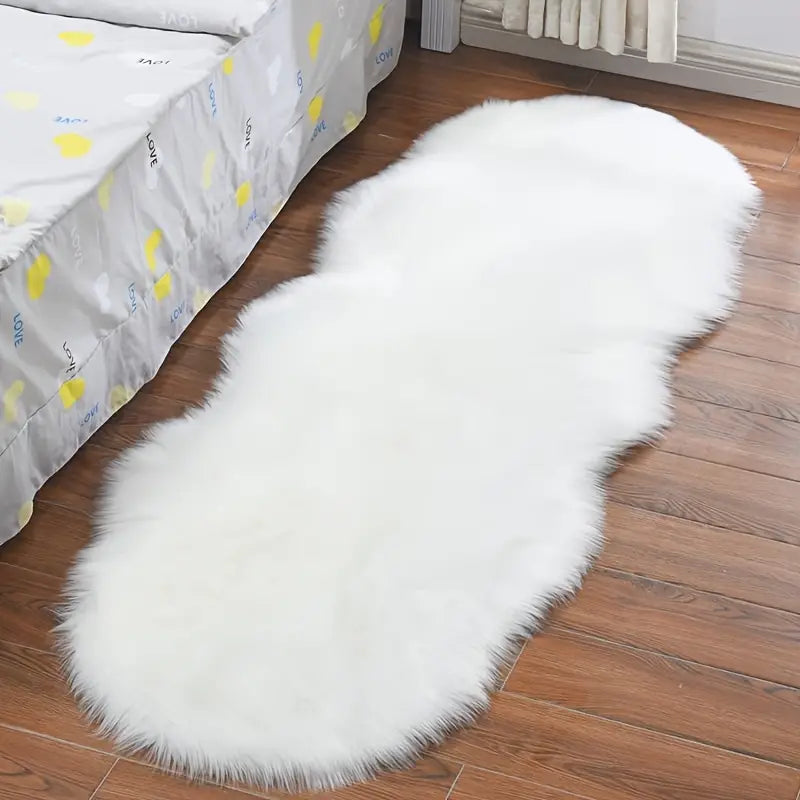 Soft Geometric Plush Area Rug with Non-Slip Backing
