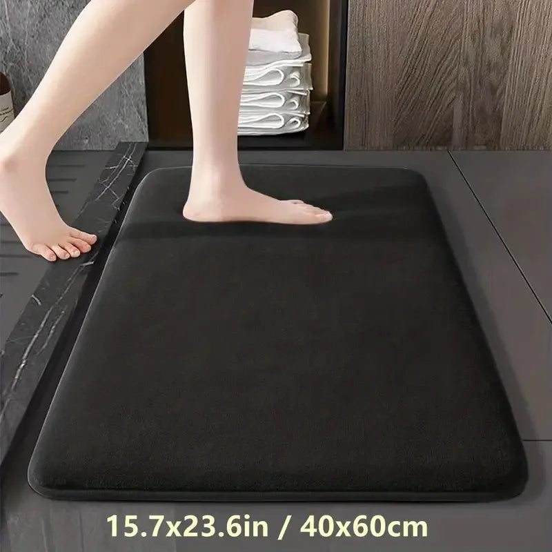 Solid Color Non-Slip Bathroom & Entrance Floor Mat