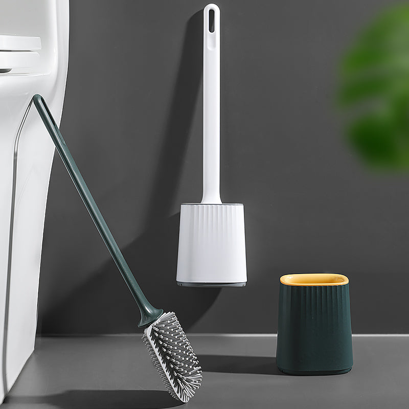 Silicone Toilet Brush for Wall or Floor Mounting