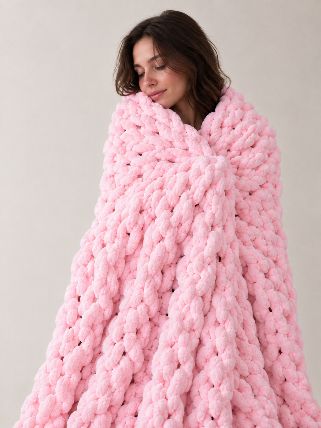 Heavy Knitted Wool Blanket